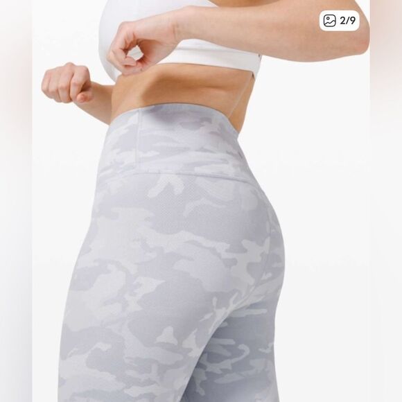 Lululemon Wunder Under HR 28“ Tight Size 8 Incognito Camo Jacquard Alpine White - Picture 3 of 9